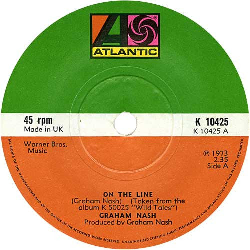 Graham Nash : On The Line (7")