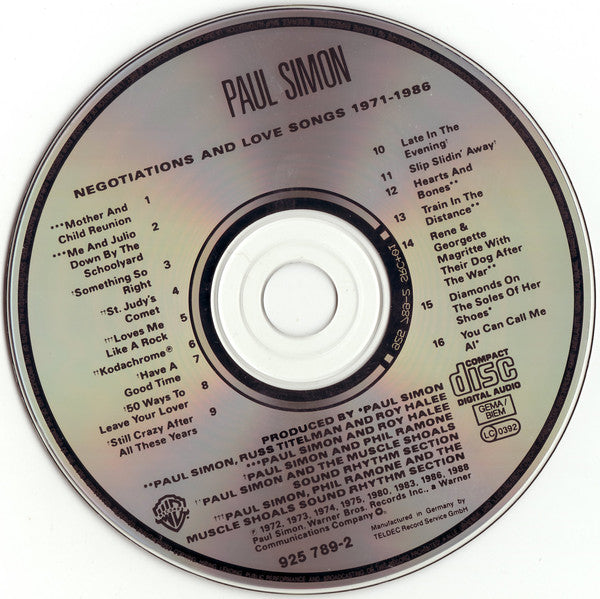 Paul Simon : Negotiations And Love Songs (1971-1986) (CD, Comp)