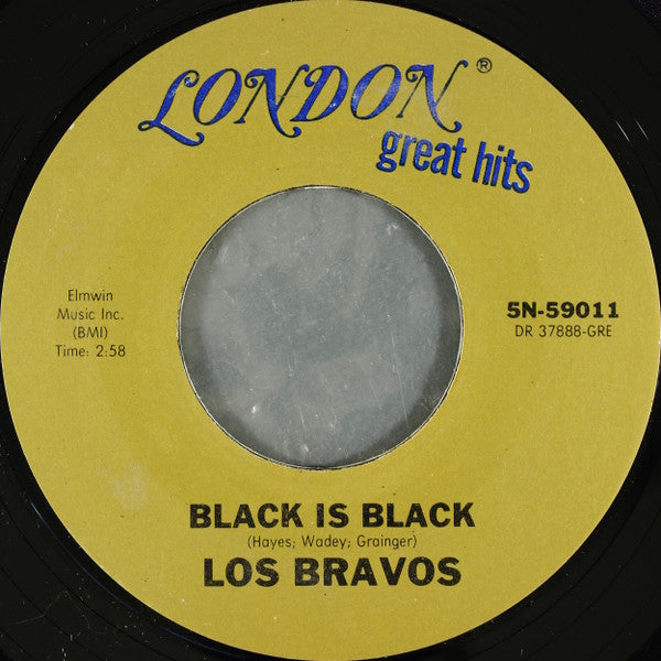 Los Bravos : Black Is Black / Bring A Little Loving (7", RE, Styrene, Ter)