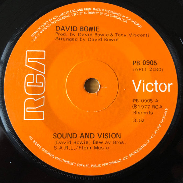 David Bowie : Sound And Vision (7", Single, Sol)