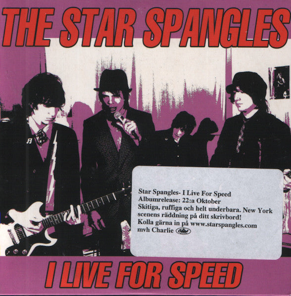 The Star Spangles : I Live For Speed (CD, Single, Promo)