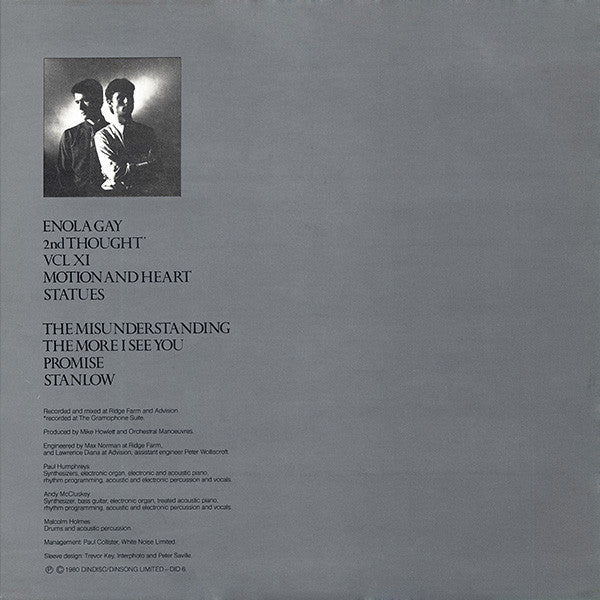Orchestral Manoeuvres In The Dark : Organisation (LP, Album, Gre)