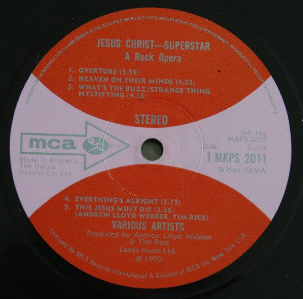 Andrew Lloyd Webber And Tim Rice : Jesus Christ Superstar (2xLP, Album)