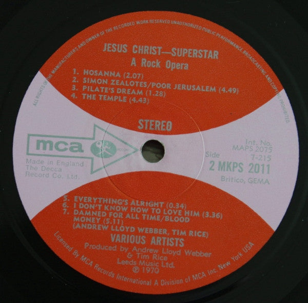 Andrew Lloyd Webber And Tim Rice : Jesus Christ Superstar (2xLP, Album)