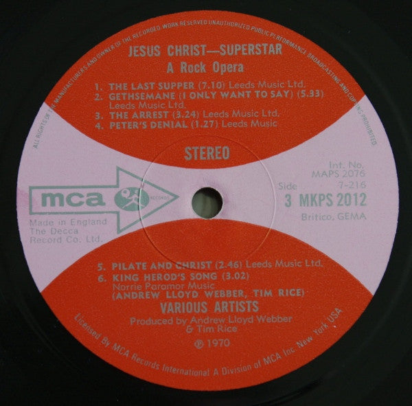 Andrew Lloyd Webber And Tim Rice : Jesus Christ Superstar (2xLP, Album)