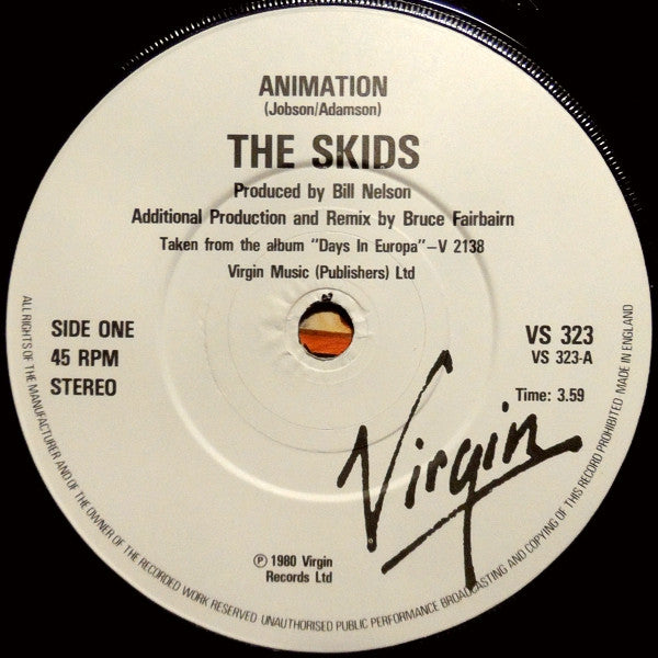 Skids : Animation (7", Single)