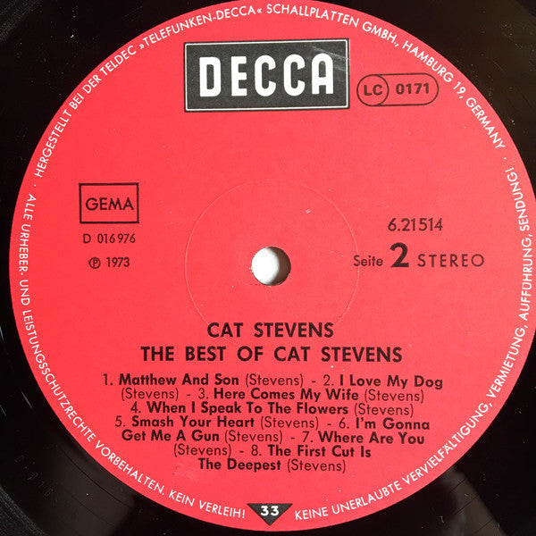Cat Stevens : The Best Of Cat Stevens (LP, Comp, RE)