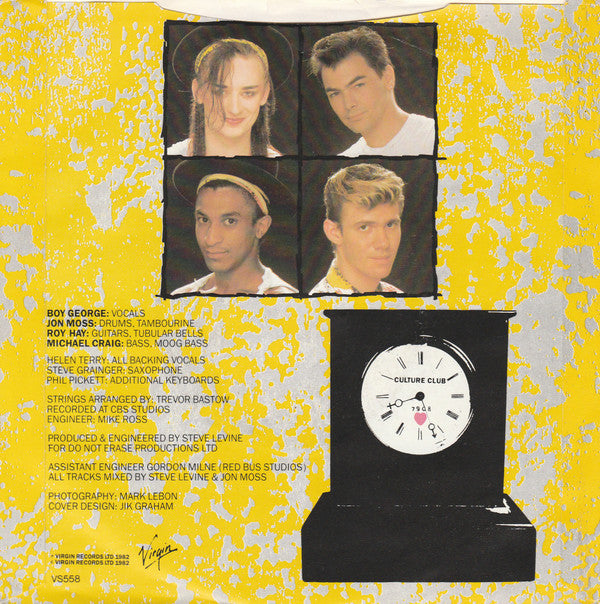 Culture Club : Time (Clock Of The Heart) (7", Single, Yel)