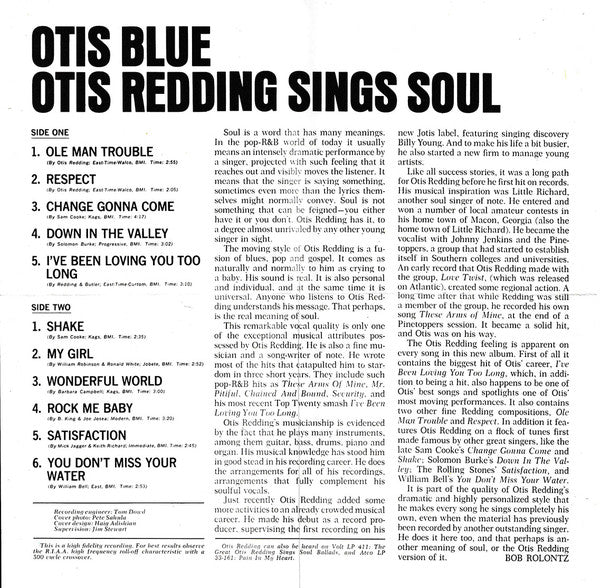 Otis Redding : Otis Blue / Otis Redding Sings Soul (CD, Album, RE, RM, RP)