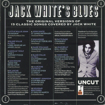 Various : Jack White's Blues (The Original Versions Of 15 Classic Songs Covered By Jack White) (CD, Comp, Car)