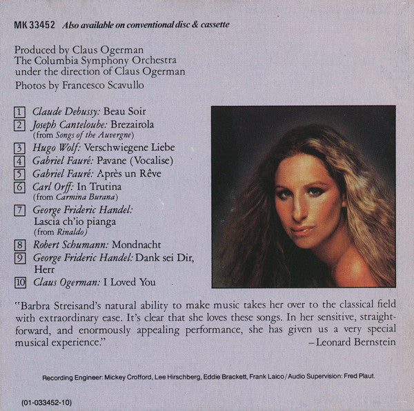 Barbra Streisand : Classical Barbra (CD, Album, RE)