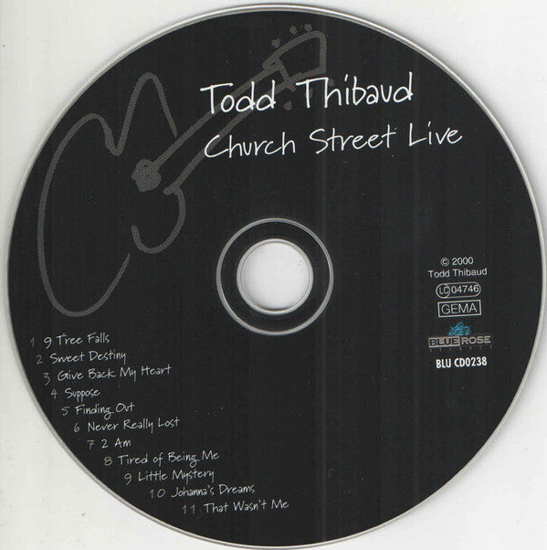 Todd Thibaud : Church Street Live (CD, Album)