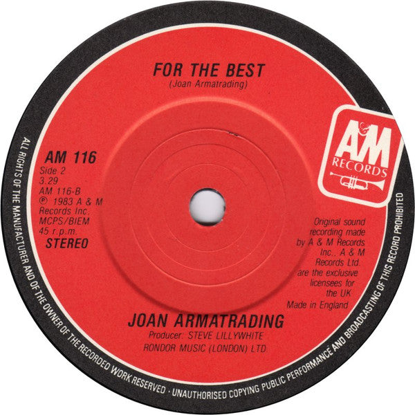 Joan Armatrading : (I Love It When You) Call Me Names (7", Single)