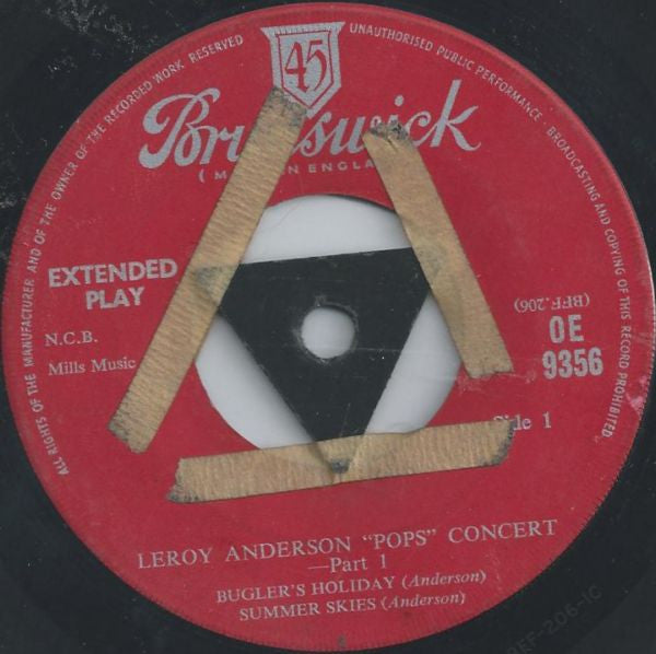 Leroy Anderson : 'Pops' Concert Part 1 (7", EP)