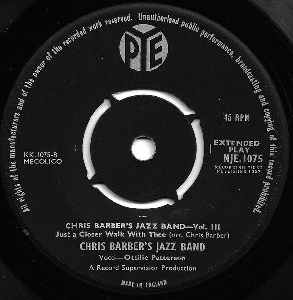 Chris Barber : Chris Barber Jazz Parade Volume Three (7", EP)