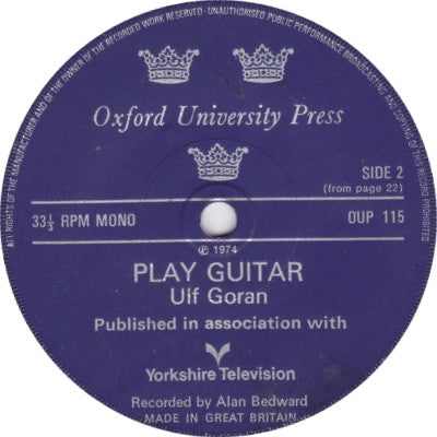 Ulf G. Åhslund : Play Guitar (7", Mono)