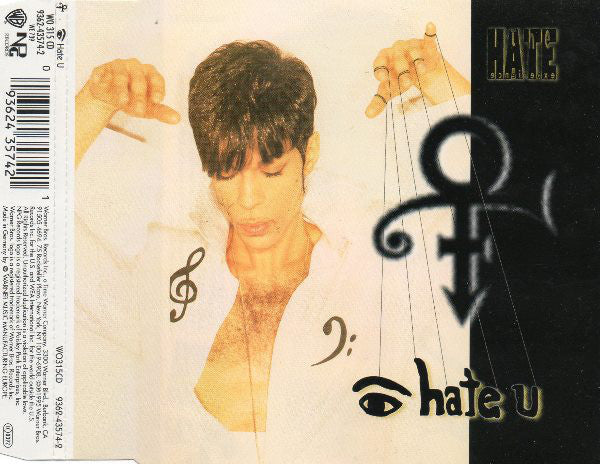 The Artist (Formerly Known As Prince) : I Hate U (The Hate Experience) (CD, Single, WMM)