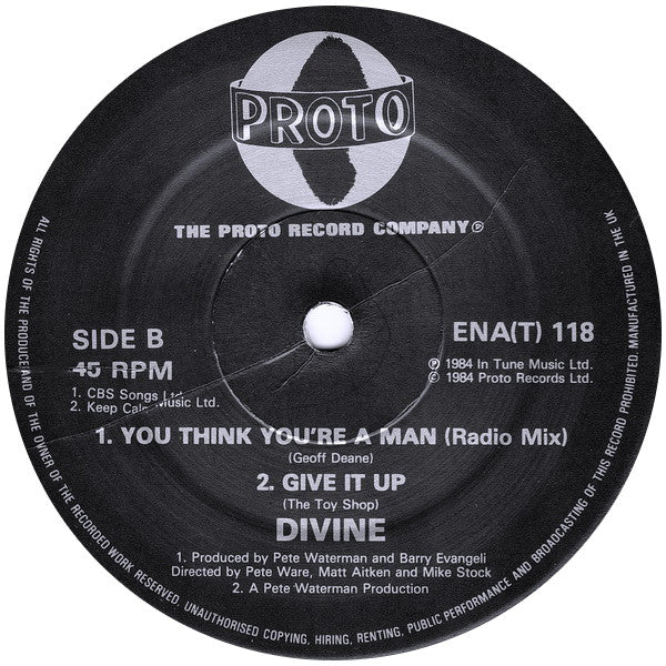 Divine : You Think You're A Man (12")