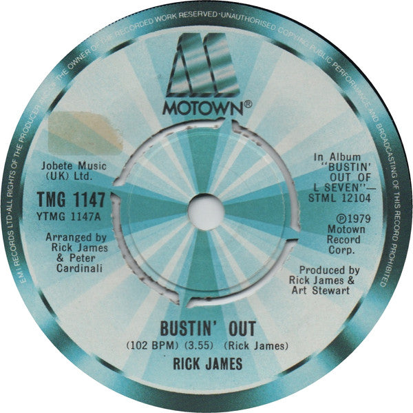 Rick James : Bustin' Out (7", Single)