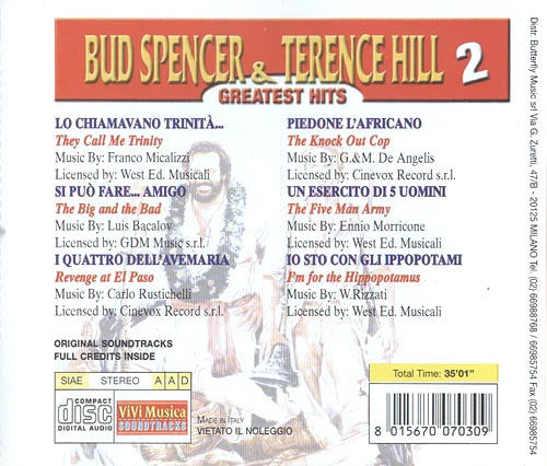 Various : Bud Spencer & Terence Hill Greatest Hits 2 (CD, Comp)