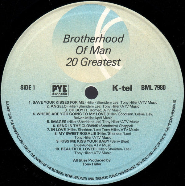 Brotherhood Of Man : Twenty Greatest (LP, Comp)