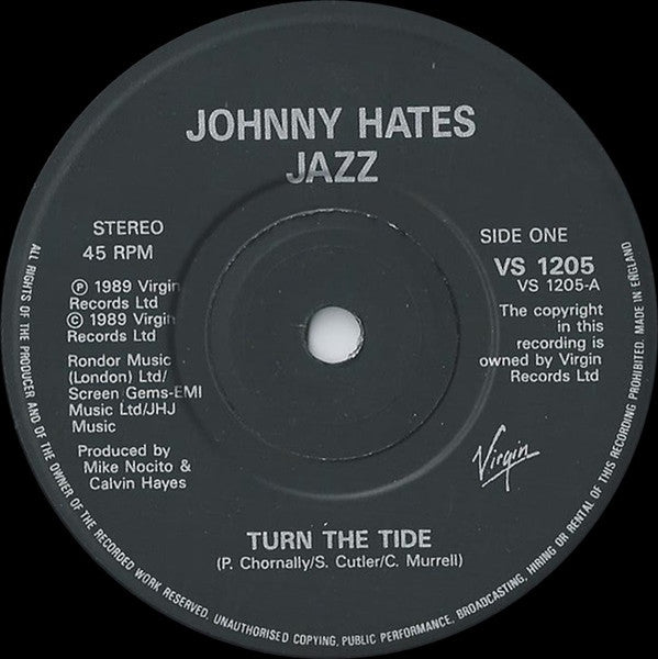 Johnny Hates Jazz : Turn The Tide (7", Single)