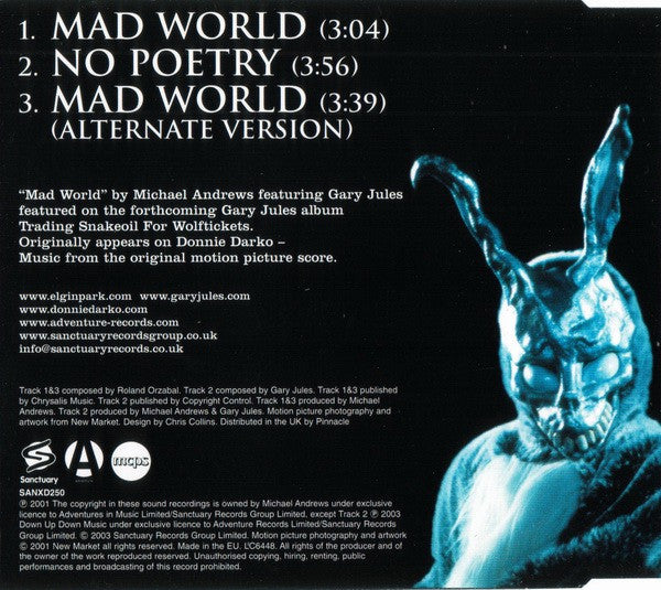 Michael Andrews Featuring Gary Jules : Mad World (CD, Single, CD1)