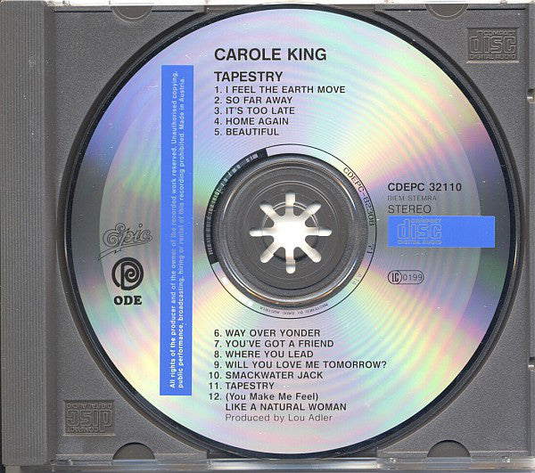 Carole King : Tapestry (CD, Album, RE)