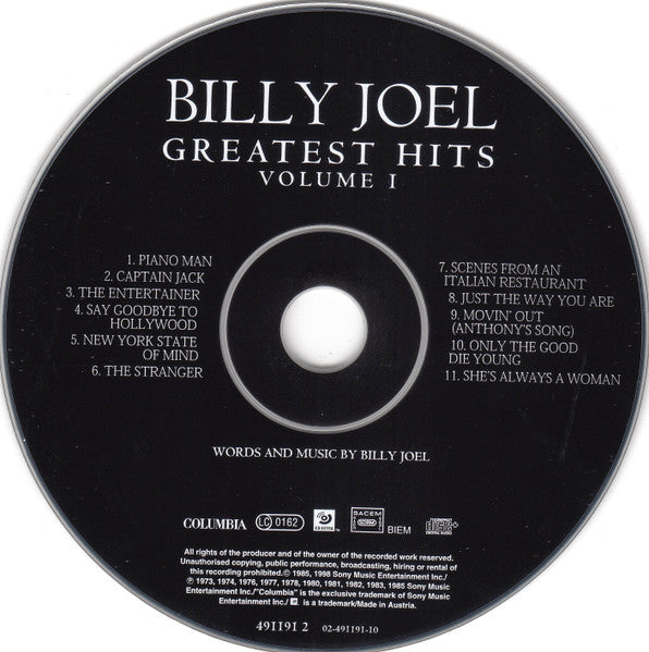 Billy Joel : Greatest Hits Volume I & Volume II (2xCD, Comp)