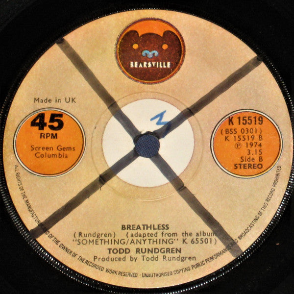 Todd Rundgren : Wolfman Jack (7", Single)