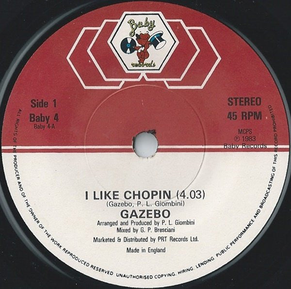 Gazebo : I Like Chopin (7", Single)