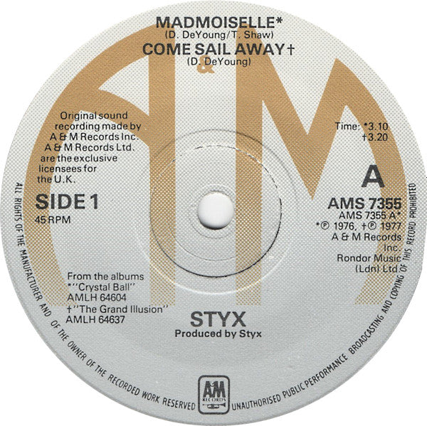 Styx : 4-Track Maxi Single (7", Maxi)