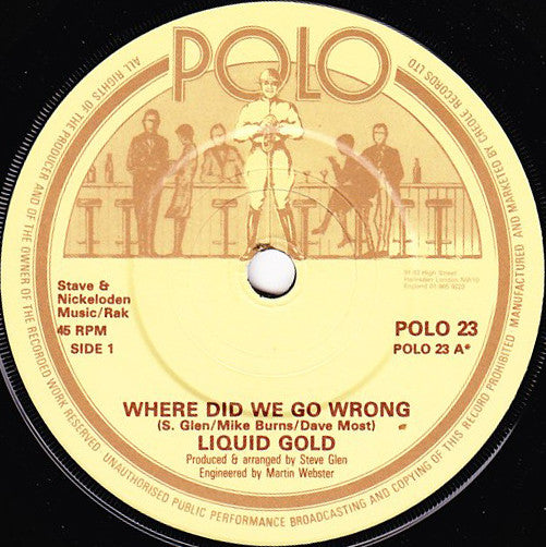 Liquid Gold : Where Did We Go Wrong? (7", Single)