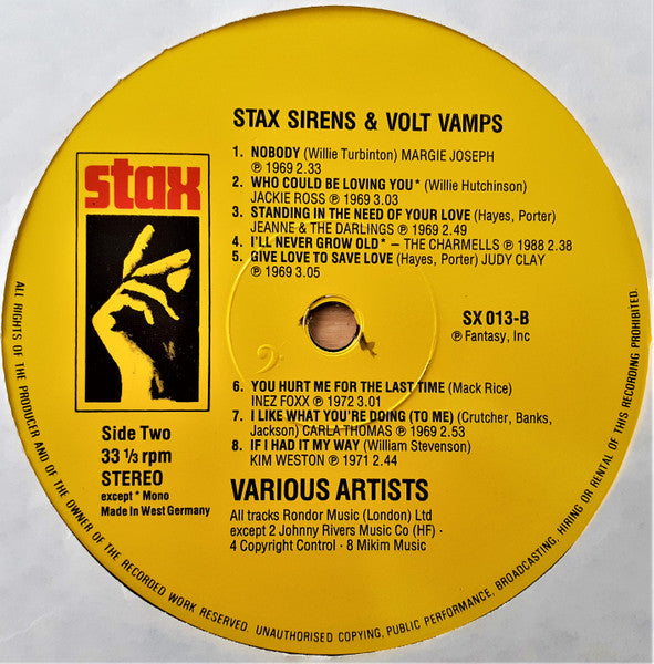 Various : Stax Sirens & Volt Vamps (LP, Album, Comp, Mono)