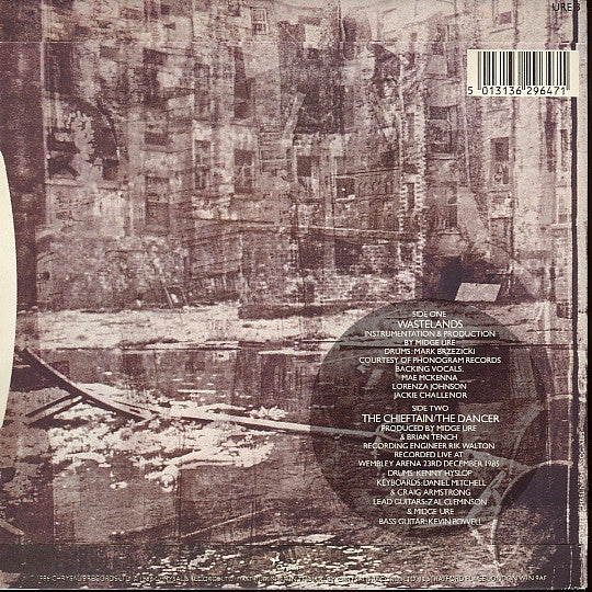 Midge Ure : Wastelands (7", Single, Cle)