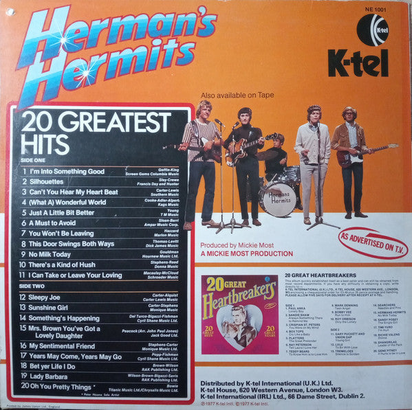 Herman's Hermits : 20 Greatest Hits (LP, Comp)