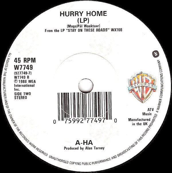 a-ha : Touchy! (7", Single)