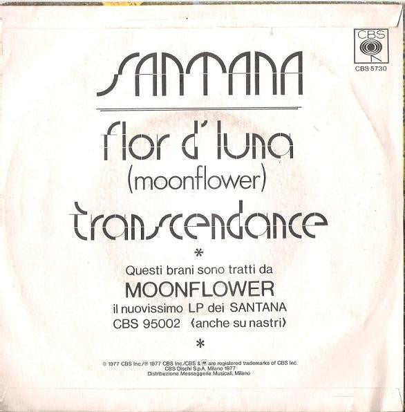 Santana : Flor D'Luna = Moonflower / Transcendance (7")