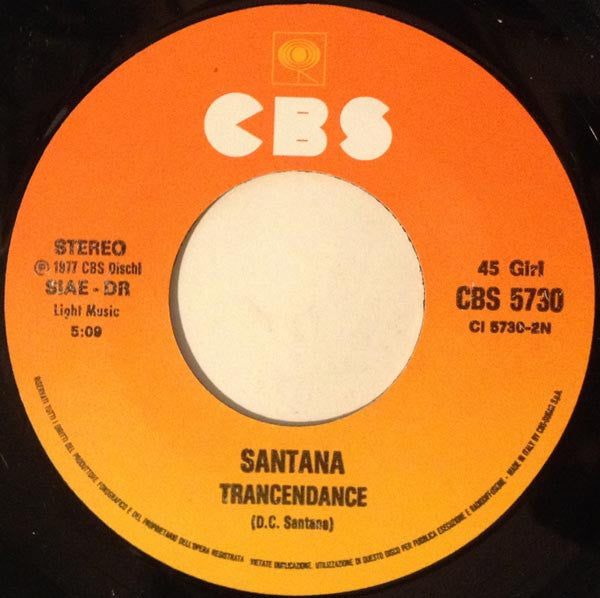 Santana : Flor D'Luna = Moonflower / Transcendance (7")