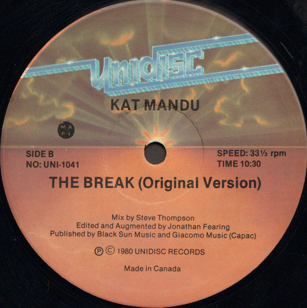 Kat Mandu : The Break (Remix) (12")