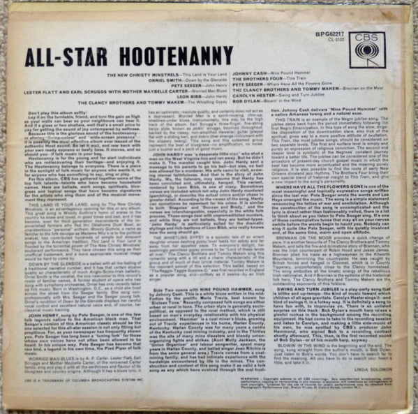 Various : All-Star Hootenanny (LP, Comp, Mono)