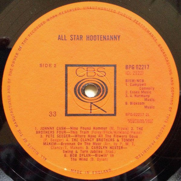 Various : All-Star Hootenanny (LP, Comp, Mono)