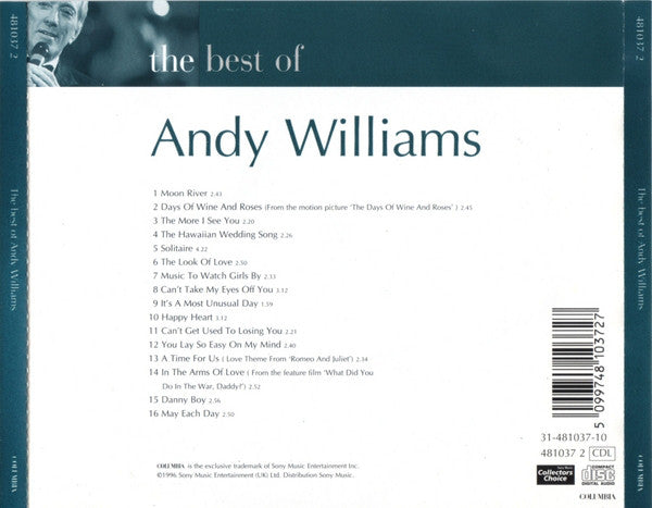 Andy Williams : The Best Of Andy Williams (CD, Comp)