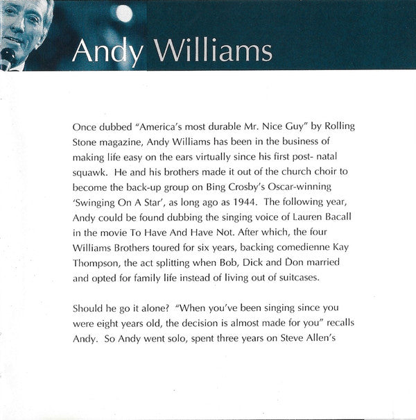 Andy Williams : The Best Of Andy Williams (CD, Comp)