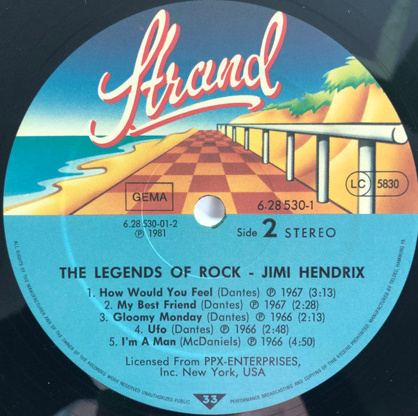 Jimi Hendrix : The Legends Of Rock (2xLP, Comp)