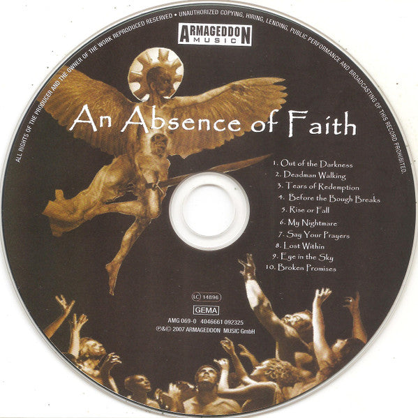 Mortal Sin : An Absence Of Faith (CD, Album, Enh, Ltd, Dig)