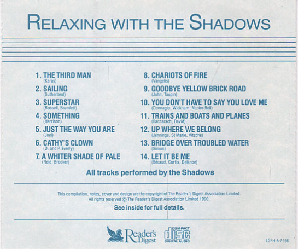 The Shadows : Relaxing With The Shadows (CD, Comp)