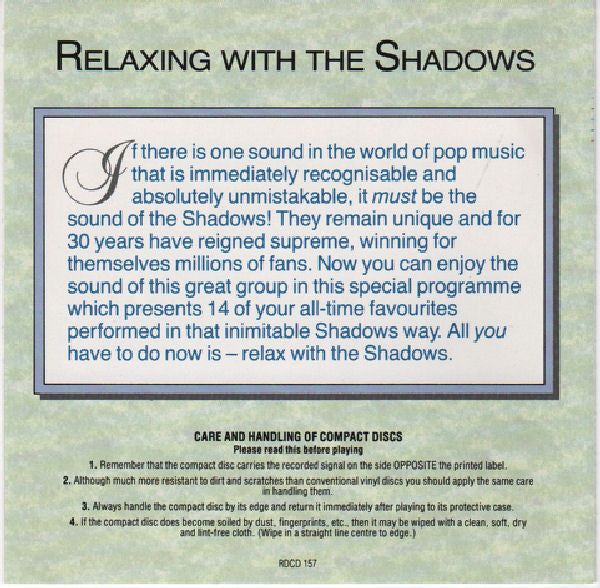 The Shadows : Relaxing With The Shadows (CD, Comp)