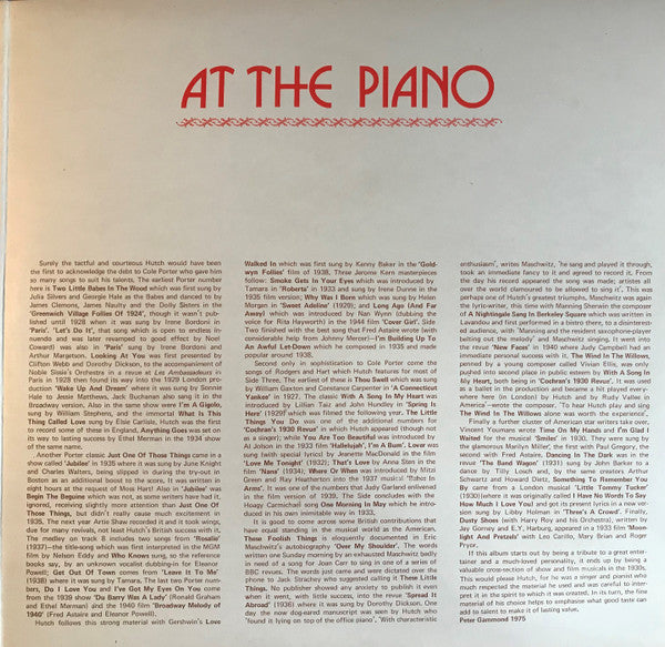 Leslie Hutchinson (2) : Leslie A. Hutchinson At The Piano (2xLP, Comp, Mono)