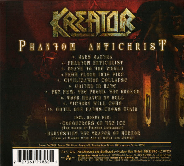 Kreator : Phantom Antichrist (CD, Album, Dig + DVD-V, PAL, Dig + Ltd, Sli)